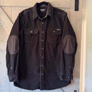 Eddie Bauer Mens Corduroy Shirt Classic Fit Tall Large EUC